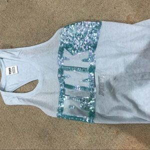 PINK sparkly tank top